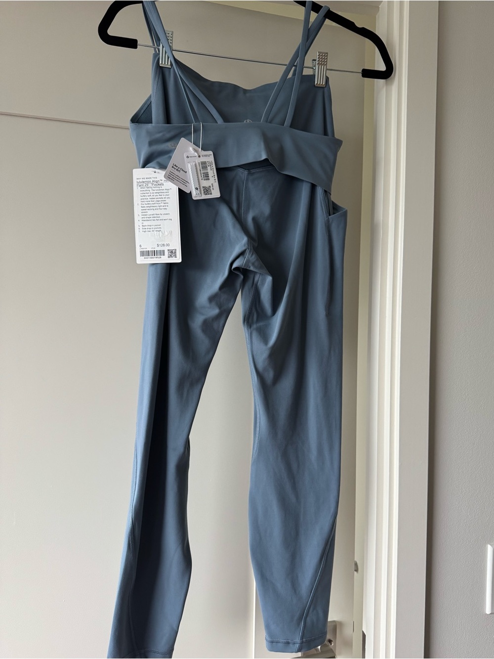 NWT lululemon athletica workout set size 6 in steel blue